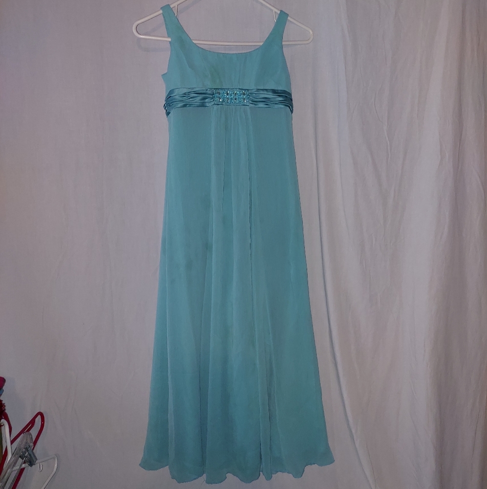 David's Bridal Blue formal dress